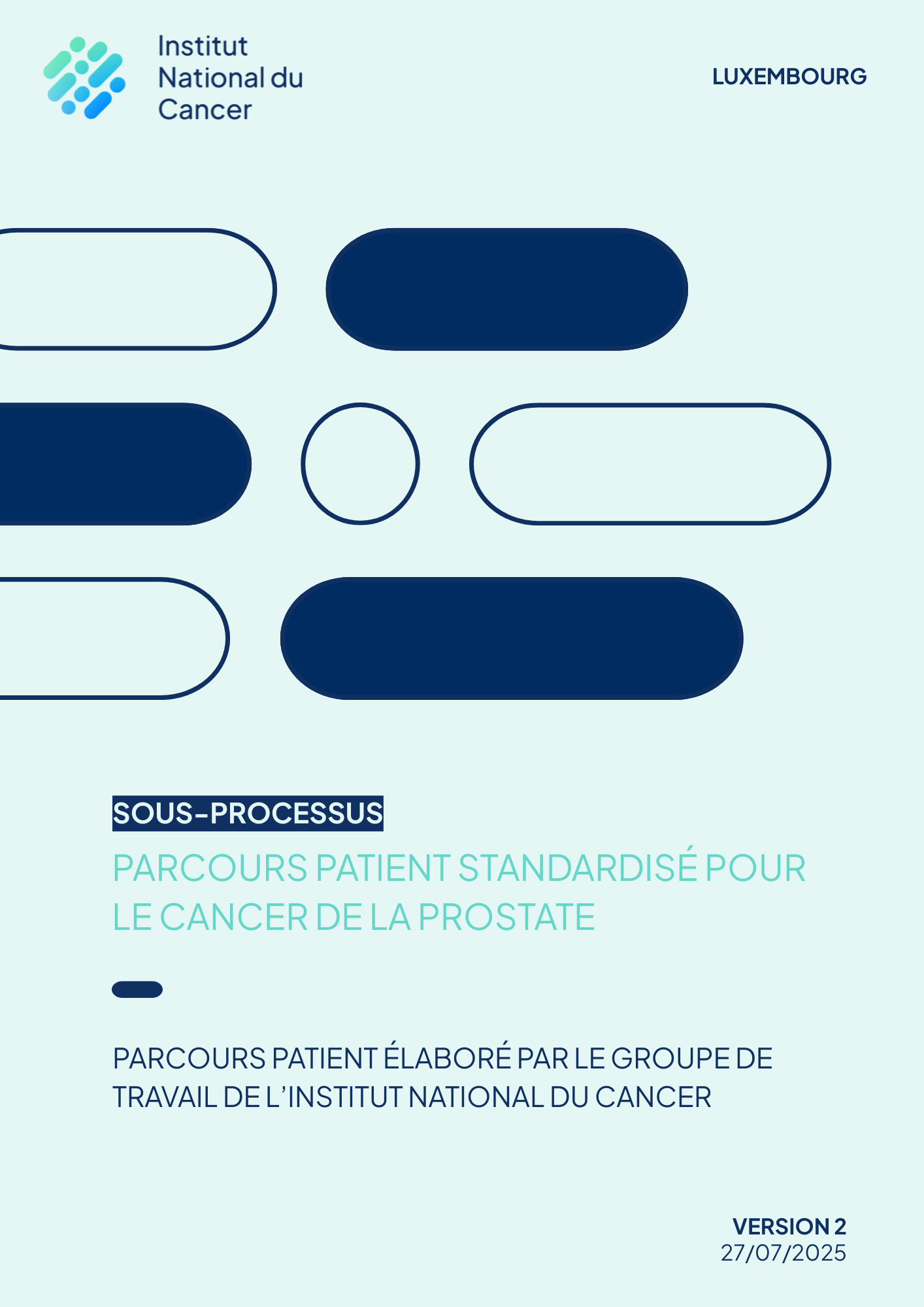 Sous-processus du parcours patient standardisé pour le cancer de la prostate (2025)