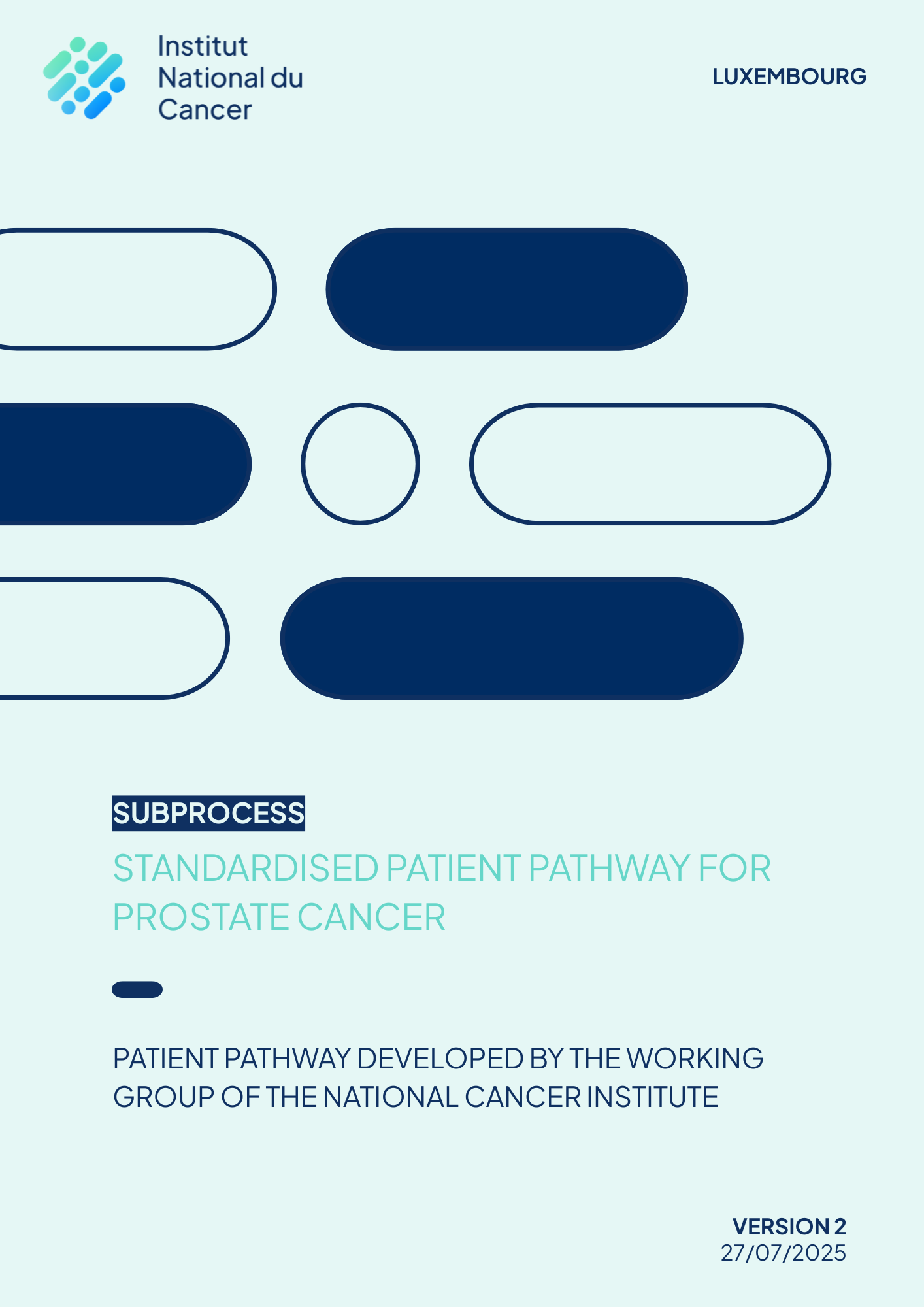Sous-processus du parcours patient standardisé pour le cancer de la prostate (2025)